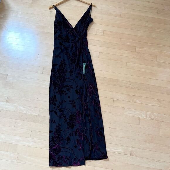 Arianna By Rachel Kaye Vintage Velvet Floral Fairy Whimsigoth Grunge 90s Dress - Picture 9 of 15